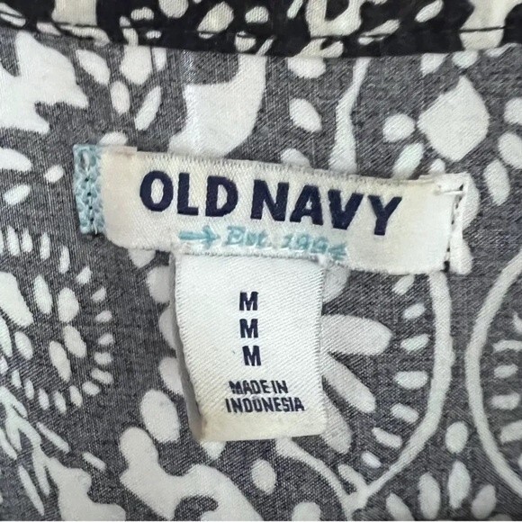 Old Navy sleeveless navy and white shift dress size medium - Picture 5 of 6